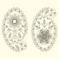 Set of cute paisley pattern (Turkish cucumber) for design of fabrics, tableware, wallpaper,