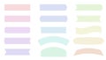 set of cute pastel banner decoration making tape, ribbon for the planner, journal, notepad, memo, sticky note, reminder. cute and