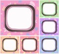 Set of cute pastel colored cards or frames on a special occasion with copy space for your text