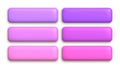 Set of cute pink 3d matte buttons for web design. 3d realistic design element Royalty Free Stock Photo