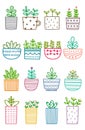 Set of Cute Plant Doodle