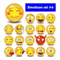 Set of cute smiley emoticons