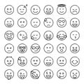 Set of cute smiley emoticons