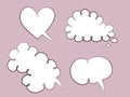 Set of cute speech bubbles Royalty Free Stock Photo