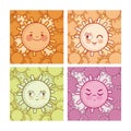 Set of cute suns collection