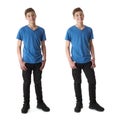 Set of cute teenager boy over white isolated background Royalty Free Stock Photo