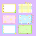 Set of cute text box banner template,flat design,vector,illustration