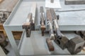 A set of cutters for a slotting machine, cutters for making groo