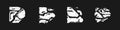Set of Cyberpunk futuristic arrows. Futuristic tech style design elements set. Cyber arrows. Cyberpunk style pointers