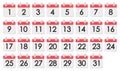 Set of 3d calendar with blank page. Vector illustration Royalty Free Stock Photo