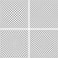 Set of 3D net patterns. Abstract convex and concave textures Royalty Free Stock Photo