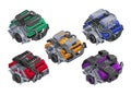 Set of 3D racing engines