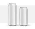 Set of 3d realistic aluminium cans isolated on white backrground, beer metal cans mock ups