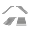 Set of 3d stairs, vector template for your design