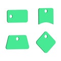 Set of 3d templates of labels