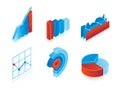 Set of 3d vector charts