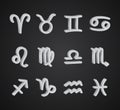 Set of 3D zodiac symbols Royalty Free Stock Photo