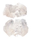 Set of danburite stones cutout on white