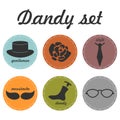 Set of dandy icons