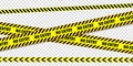 Set of danger caution seamless tapes.  No entry. Warning signs for your web site design, logo, app  on transparent background. Royalty Free Stock Photo