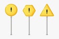 Set of danger warning signs Royalty Free Stock Photo