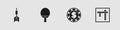 Set Dart arrow, Racket, Casino chip with dollar and Bingo icon. Vector Royalty Free Stock Photo