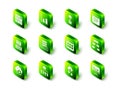 Set Data analysis, Cloud technology data transfer, Browser window, Hierarchy organogram chart, Monitor with graph, files Royalty Free Stock Photo