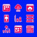 Set Data analysis, Different files, Search engine, Server, Data, Web Hosting, Computer network, Cloud technology data Royalty Free Stock Photo
