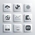 Set Data analysis, Document with graph chart, Pie infographic, Server, Financial growth, Cloud computing lock and Royalty Free Stock Photo