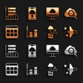 Set Data analysis, Search cloud computing, Filter setting, Cloud technology data transfer, Browser files, Server, Data Royalty Free Stock Photo