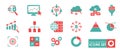 Set of Data analytics icons. Data analytics icon set. Royalty Free Stock Photo