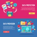 Set of Data Protection and Provision Web Banner