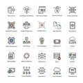 Set of Data Science Flat Vector Icons