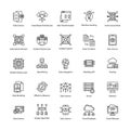Set of Data Science Line Vector Icons Royalty Free Stock Photo