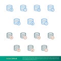 Set Data Storage Essential Icon Vector Logo Template Illustration Design. Vector EPS 10 Royalty Free Stock Photo