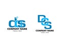 Set of DCS letter initial logo template Royalty Free Stock Photo