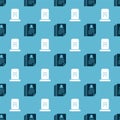 Set Death certificate and Grave with tombstone on seamless pattern. Vector Royalty Free Stock Photo