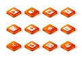 Set Debugging, Software, Cloud technology data transfer, Programming language syntax, Hacker or coder, Computer and Royalty Free Stock Photo