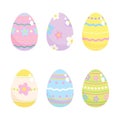 isolated easter egg set Royalty Free Stock Photo