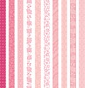 Set of decorative banners. lace trims. Royalty Free Stock Photo