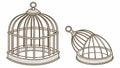 Set of Decorative Bird Cages Illustrations, vector design Generative AI Royalty Free Stock Photo