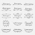 Set Of Decorative Calligraphic Elements For Decoration. Royalty Free Stock Photo