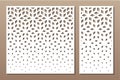 Set decorative card for cutting. Recurring Artistic  Arab mosaic pattern. Laser cut Royalty Free Stock Photo