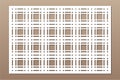 Set decorative card for cutting. Square Scotland cage pattern. Laser cut. Ratio 2:3. Vector illustration Royalty Free Stock Photo