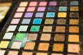 Set of decorative cosmetics, Eyeshadow Palette closeup Royalty Free Stock Photo
