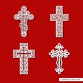 Set of decorative crosses.