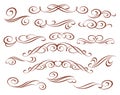 Set of decorative elements.Vector illustration.Well built for easy editing.