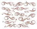Set of decorative elements.Vector illustration.Well built for easy editing.