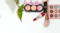 Set of decorative fashion beauty cosmetics with colors Pastel of spring set collection image