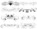 Set of decorative flourish dividers, borders